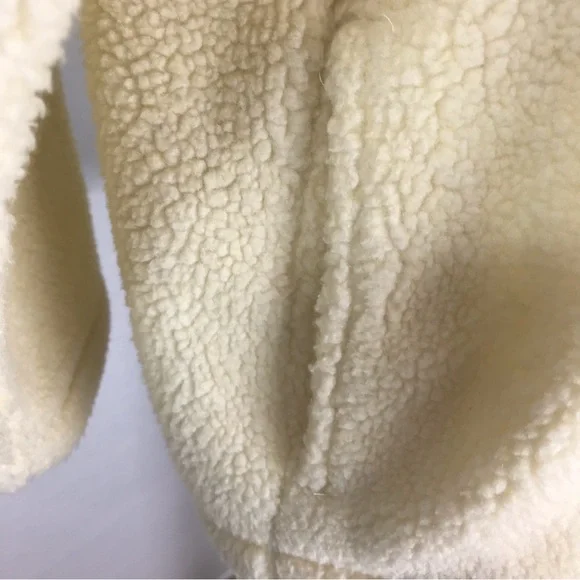 Liz Claiborne Cream Colored Sherpa Half Zip Faux Sherling Jacket - Picture 2 of 14